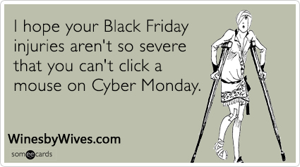 Cyber Monday at WinesbyWives.com